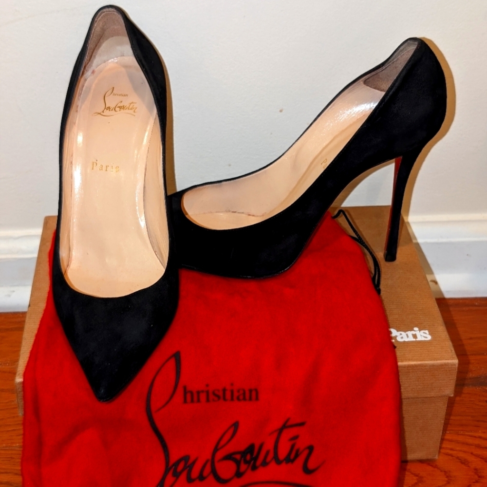 Christian Louboutin veau velour pumps, 41 Black